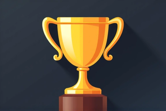 Icono de trofeo brillante, representando un torneo de carreras.